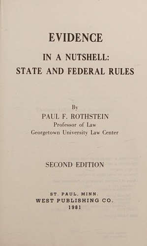 Cover for Evidence in a nutshell