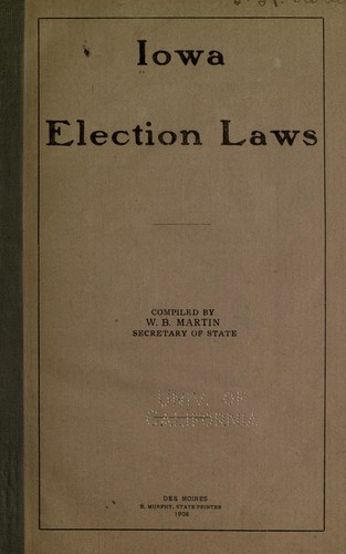 Cover for Iowa election laws
