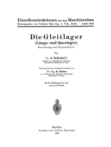 Cover for Die Gleitlager (Längs- und Querlager)