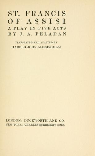 Cover for St. Francis of Assisi