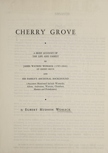 Cover for Cherry Grove
