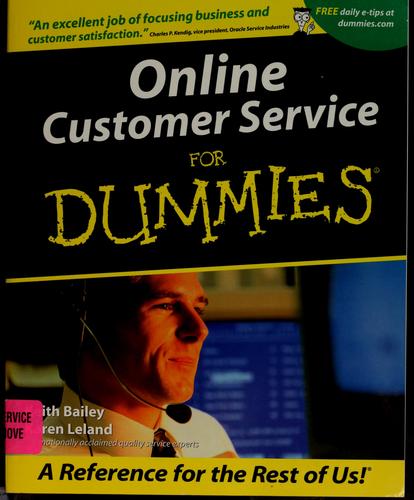 Cover for Online customer service for dummies
