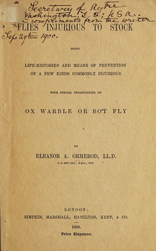 Cover for Flies injurious to stock