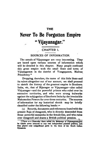 Cover for A history of Vijayanagar