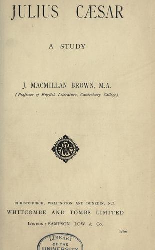 Cover for Julius Caesar