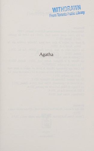 Cover for Agatha (French Edition)