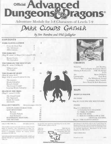 Cover for Dark Clouds Gather