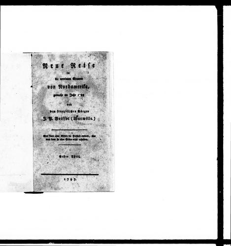 Cover for Neue Reise in die vereinten Staaten von Nordamerika