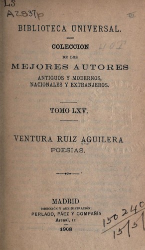 Cover for Poesias