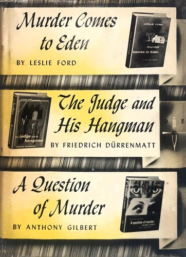 Cover for Murder comes to Eden; The judge and his hangman; A question of murder
