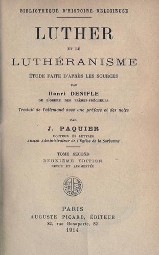 Cover for Luther et le luthéranisme