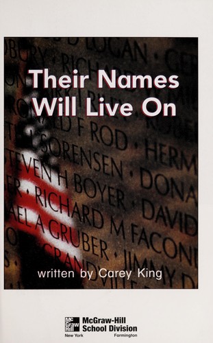 Cover for Their names will live on (Leveled books)