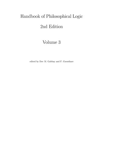 Cover for Handbook of Philosophical Logic