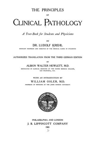 Cover for The principles of clinical pathology
