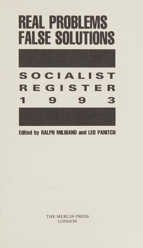 Cover for Real problems, false solutions