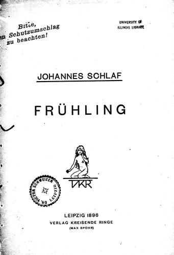 Cover for Frühling