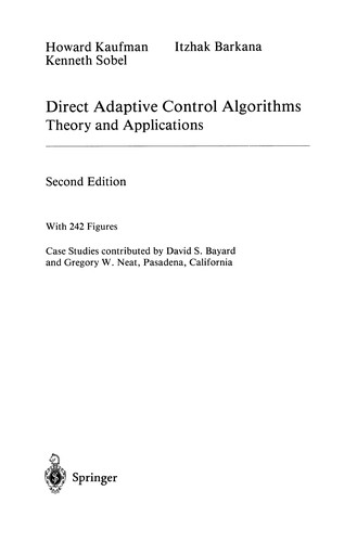 Cover for Direct Adaptive Control Algorithms
