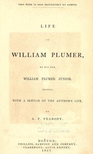Cover for Life of William Plumer