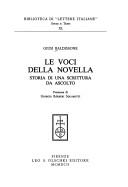Cover for Le voci della novella