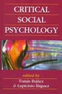 Cover for Critical social psychology