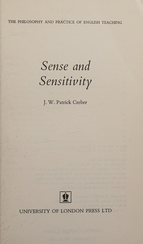 Cover for Sense and Sensitivity