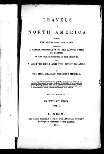 Cover for Travels in North America