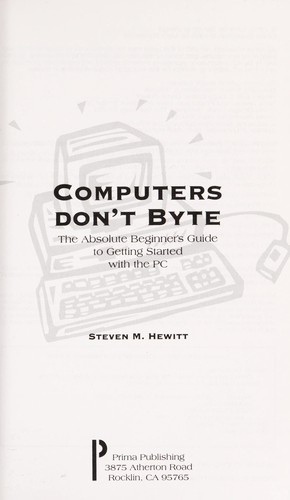 Cover for Computers don't byte