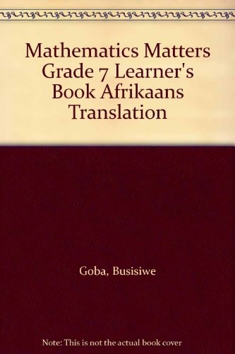 Cover for Mathematics Matters Grade 7 Learner's Book Afrikaans Translation