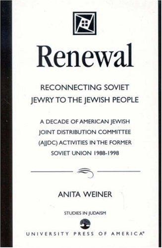 Cover for Renewal: Reconnecting Soviet Jewry to the Soviet People