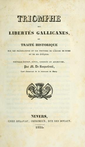 Cover for Triomphe des libertés gallicanes
