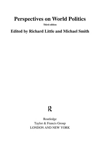 Cover for PERSPECTIVES ON WORLD POLITICS; ED. BY RICHARD LITTLE.