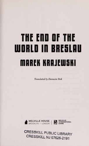 Cover for The end of the world in Breslau