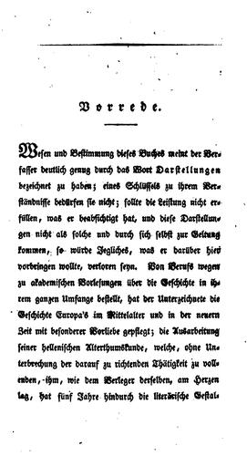 Cover for Historische Darstellungen aus der Geschichte der Neuern Zeit