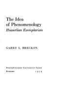 Cover for The Idea of phenomenology