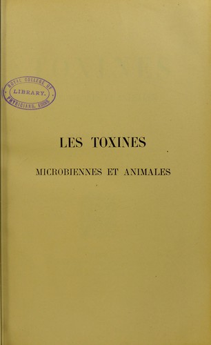 Cover for Les toxines microbiennes et animales