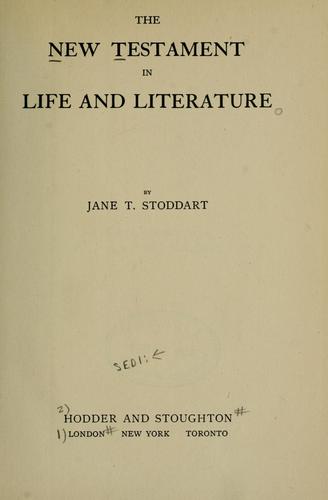 Cover for The New Testament in life and literature