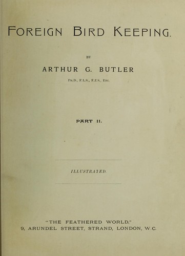 Cover for Foreign bird keeping
