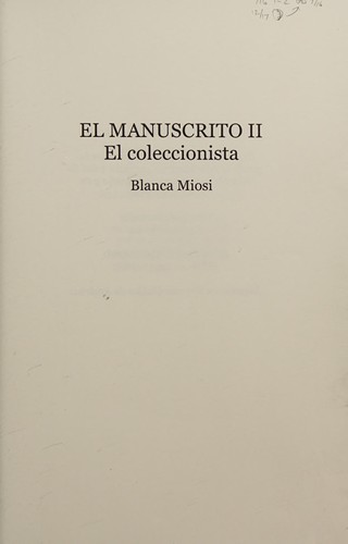 Cover for El manuscrito