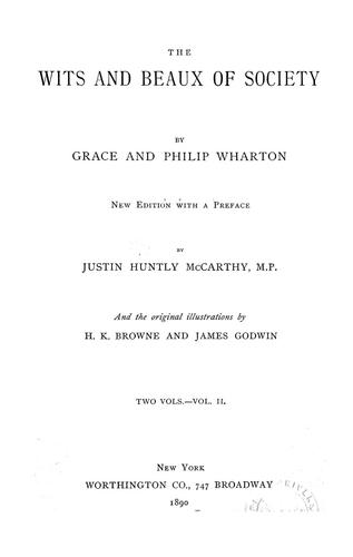 Cover for The wits and beaus of society.