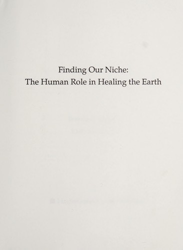 Cover for Finding our niche