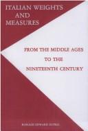 Cover for Italian weights and measures from the Middle Ages to the nineteenth century