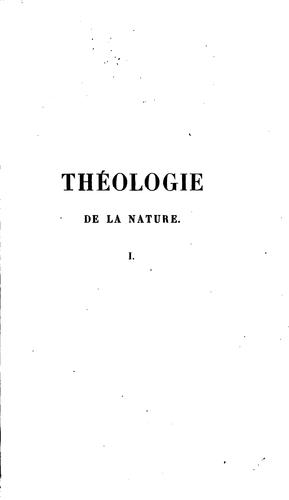 Cover for Théologie de la nature.