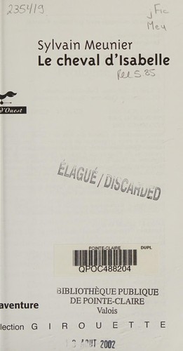 Cover for Le cheval d'Isabelle
