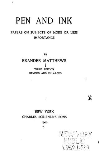 Cover for Pen and ink
