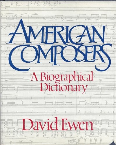 Cover for American composers
