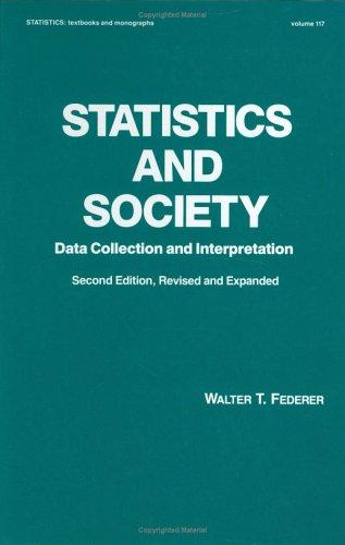 Cover for Statistics and society