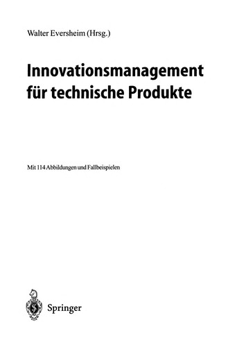 Cover for Innovationsmanagement für technische Produkte