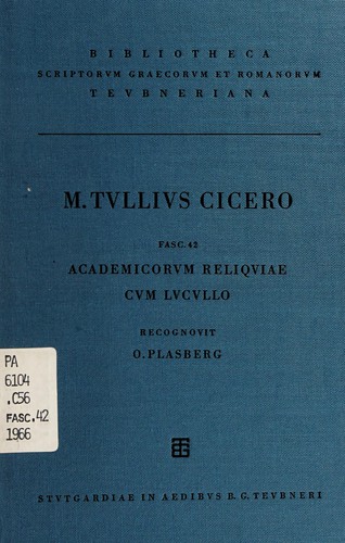 Cover for Academicorum reliquiae cum Lucullo