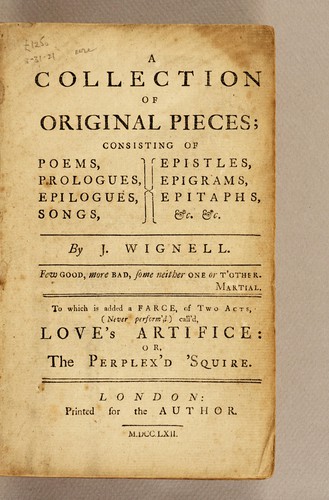 Cover for A collection of original pieces