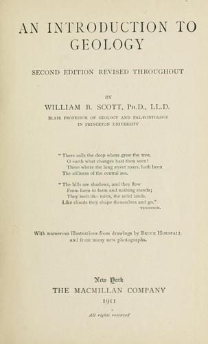 Cover for An introduction to geology.